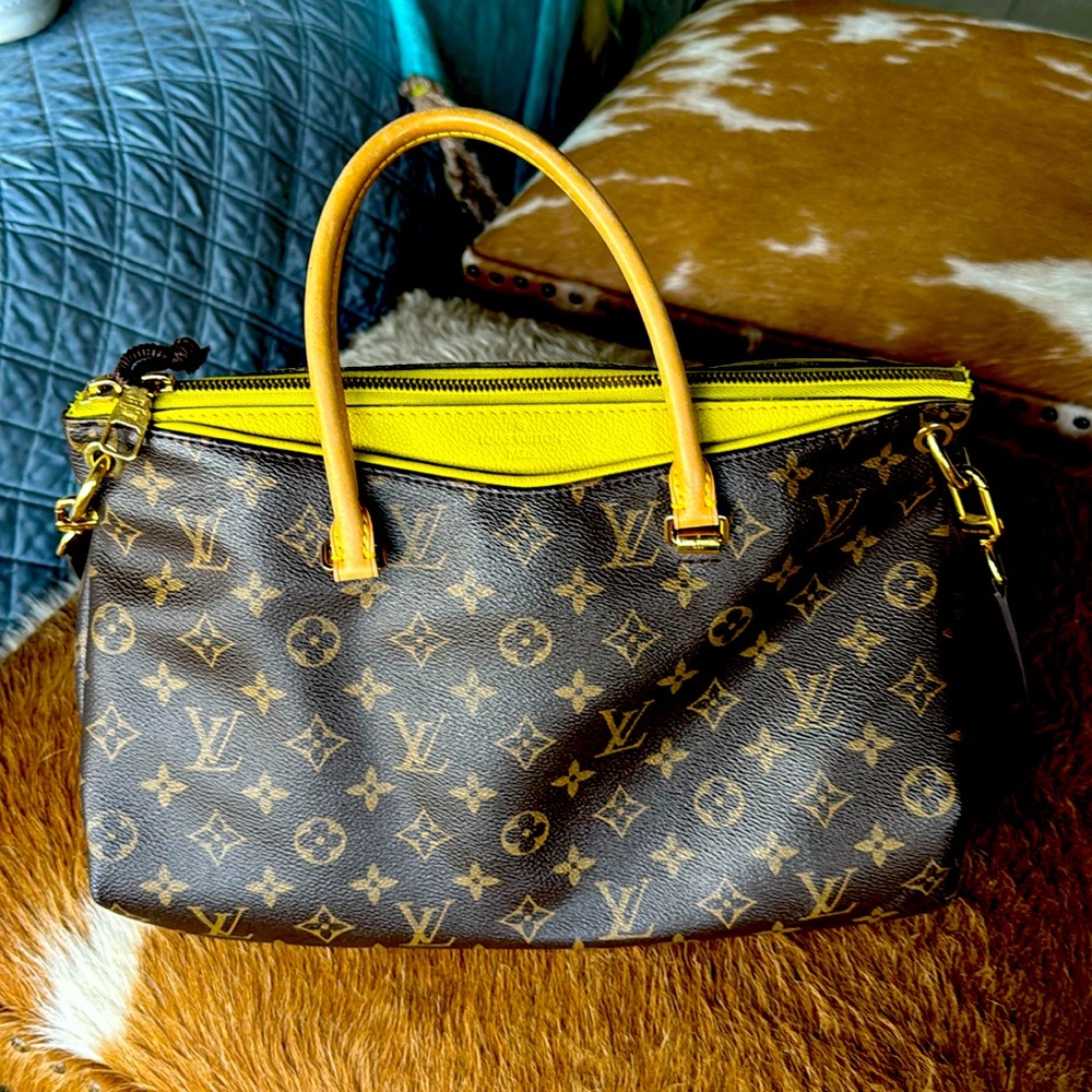 Louis Vuitton Pallas Pistache Monogram Bag